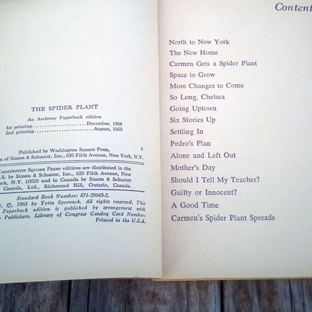 Vintage 1969 The Spider Plant Book by Yetta Speevack - Paperback - Picture 4 of 7
